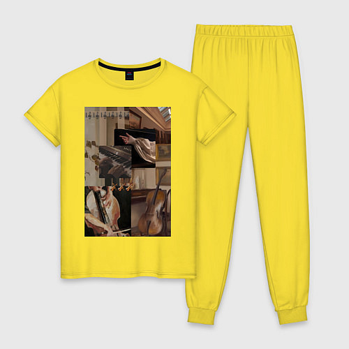 Женская пижама Музыка эстетика / Желтый – фото 1