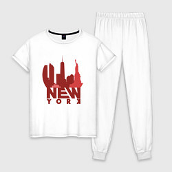 Женская пижама New York red