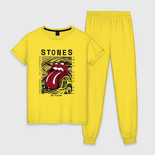 Женская пижама The Rolling Stones no filter / Желтый – фото 1
