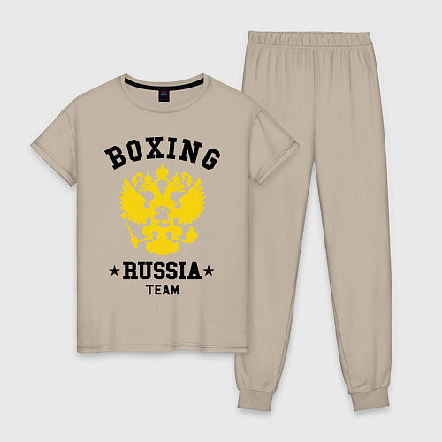 Женская пижама Boxing Russia Team / Миндальный – фото 1