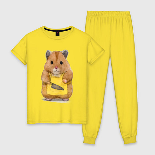 Женская пижама Хомяк повар / Желтый – фото 1