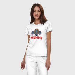Пижама хлопковая женская Dead mummy, цвет: белый — фото 2