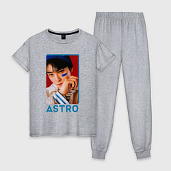 Пижама хлопковая женская Astro Ли Дон Мин, цвет: меланж