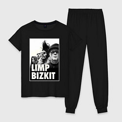 Пижама хлопковая женская Limp Bizkit all, цвет: черный