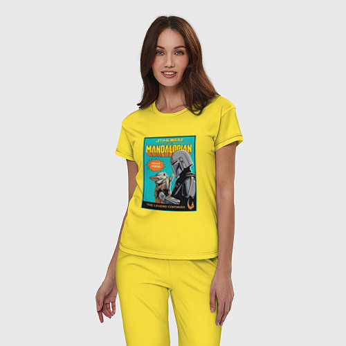 Женская пижама Mandalorian - Din Djarin / Желтый – фото 3