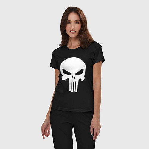 Женская пижама Punisher logo / Черный – фото 3