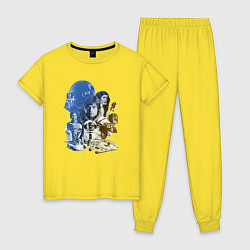 Пижама хлопковая женская Star Wars - characters, цвет: желтый