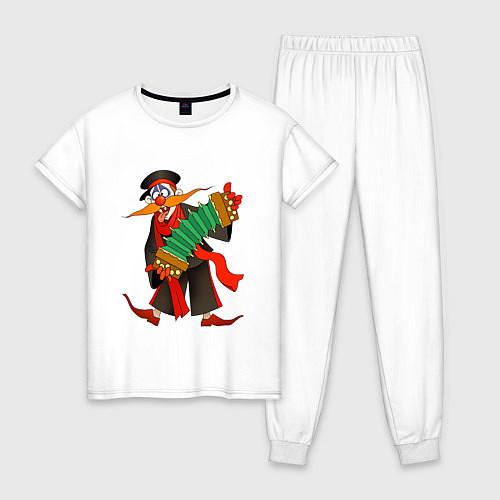 Женская пижама Мужичок усатый / Белый – фото 1