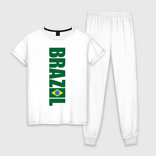 Женская пижама Brazil Football / Белый – фото 1