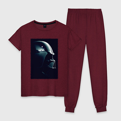 Женская пижама Мысли вейдера / Меланж-бордовый – фото 1