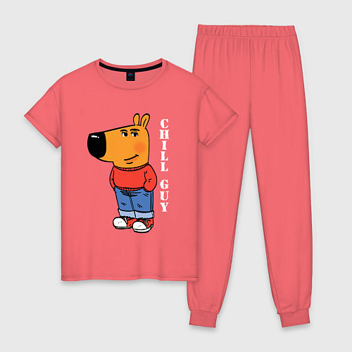 Женская пижама Chill guy / Коралловый – фото 1