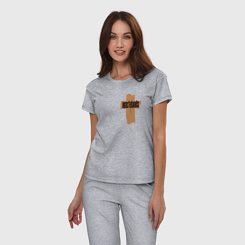 Женская пижама Grunge cross / Меланж – фото 3