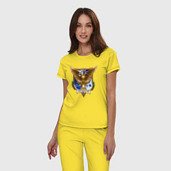 Пижама хлопковая женская Ultra Marin - Indomitus, цвет: желтый — фото 2