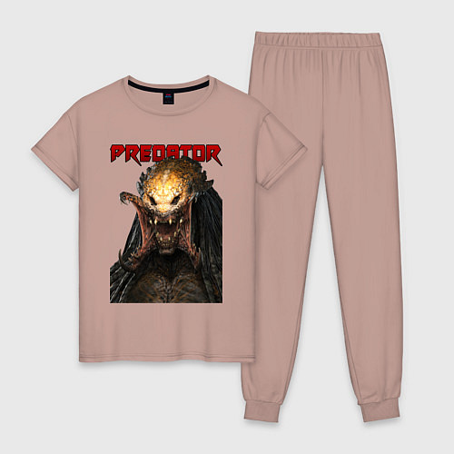 Женская пижама Predator scream / Пыльно-розовый – фото 1