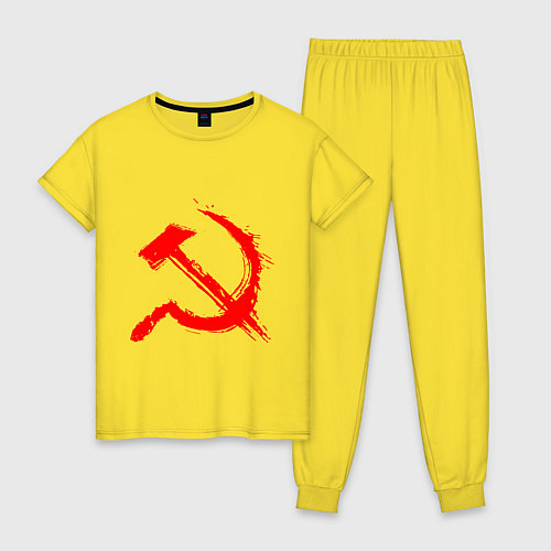 Женская пижама Sickle and hammer red paint / Желтый – фото 1