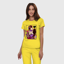 Пижама хлопковая женская Туалетный мальчик Ханако, цвет: желтый — фото 2