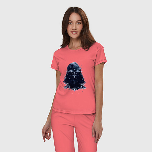 Женская пижама Дарт вейдер мазайка / Коралловый – фото 3