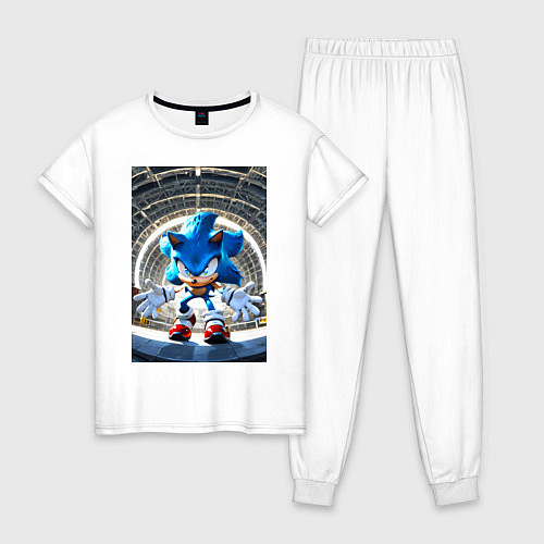 Женская пижама Соник на сексетной базе / Белый – фото 1