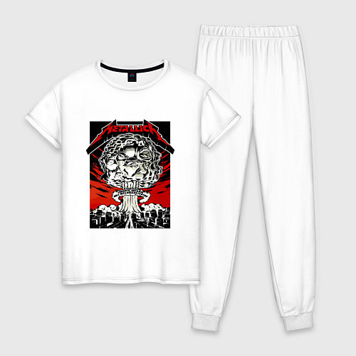 Женская пижама Metallica - Toronto playbill / Белый – фото 1