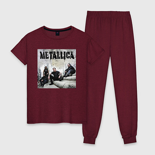 Женская пижама Metallica - cool guys / Меланж-бордовый – фото 1