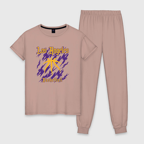 Женская пижама Basketball Lakers / Пыльно-розовый – фото 1