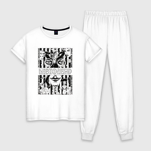 Женская пижама Radiohead band rock / Белый – фото 1