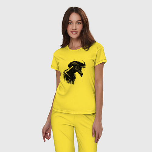 Женская пижама Мощный ксеноморф / Желтый – фото 3