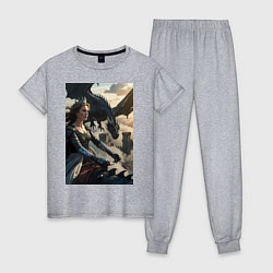 Женская пижама Королева летит на драконе