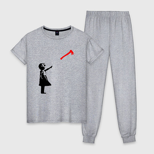 Женская пижама Девочка и топор / Меланж – фото 1