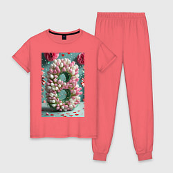 Женская пижама Тюльпаны к 8 марта