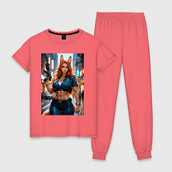 Женская пижама Рыжая лиса-полицейский