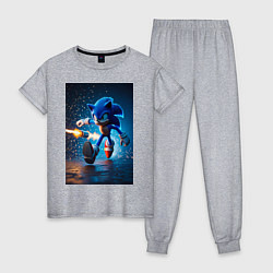 Женская пижама Соник убегает от ракет