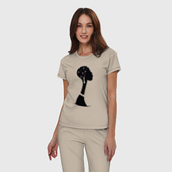 Пижама хлопковая женская Woman Africa, цвет: миндальный — фото 2