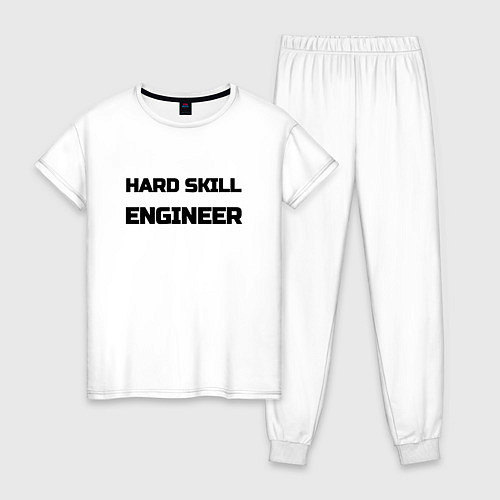 Женская пижама Hard skill engineer / Белый – фото 1