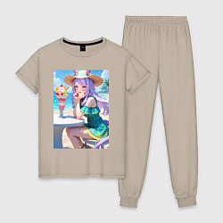 Женская пижама Девушка-пони кушает мороженое