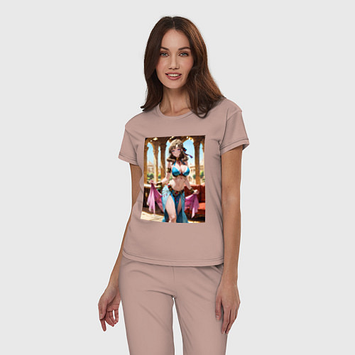 Женская пижама Mamako oosuki в одежде танцощицы / Пыльно-розовый – фото 3