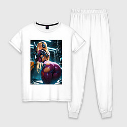 Женская пижама Девушка с оружием в киберпанк стиле