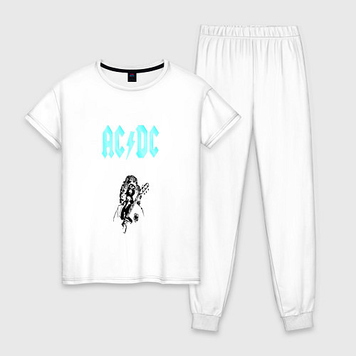 Женская пижама AcDc Angus Young / Белый – фото 1
