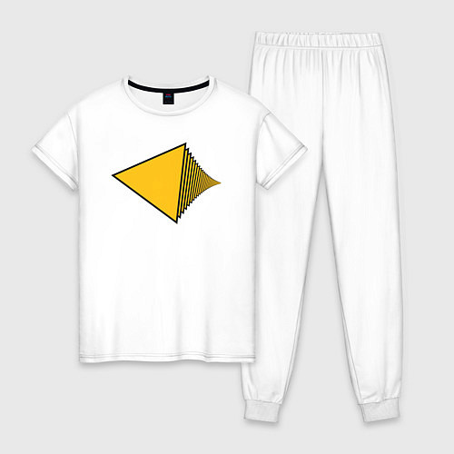 Женская пижама Треугольники в проекции / Белый – фото 1