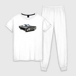Пижама хлопковая женская Кабриолет, цвет: белый