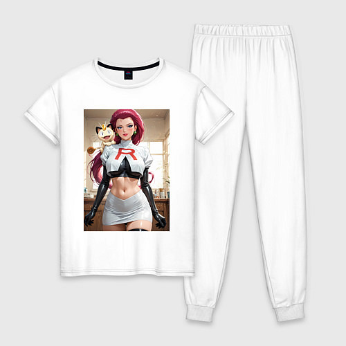 Женская пижама Джесси и Мяут / Белый – фото 1