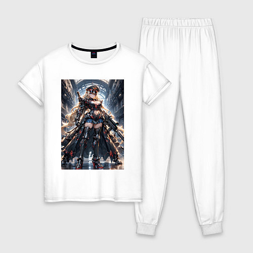 Женская пижама Девушка в стиле игры Red Alert / Белый – фото 1