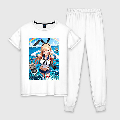 Женская пижама Марин Китагава косплей аниме Флотская коллекция / Белый – фото 1