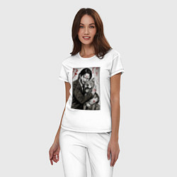 Пижама хлопковая женская Джон Уик постер, цвет: белый — фото 2