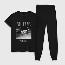 Пижама хлопковая женская Nirvana blew, цвет: черный