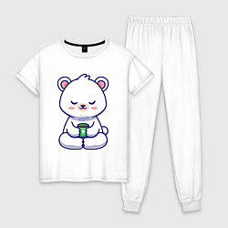 Женская пижама Мишка на кофейном релаксе