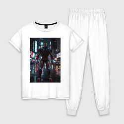 Женская пижама Железный человек посреди ночного города