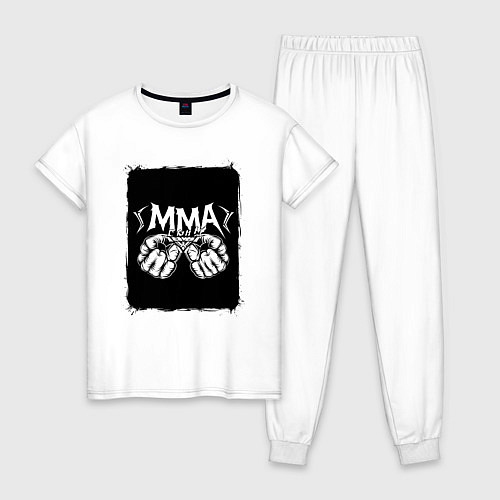 Женская пижама Сила кулаков ММА / Белый – фото 1