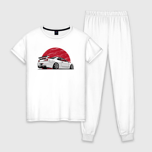 Женская пижама Nissan Skyline art / Белый – фото 1