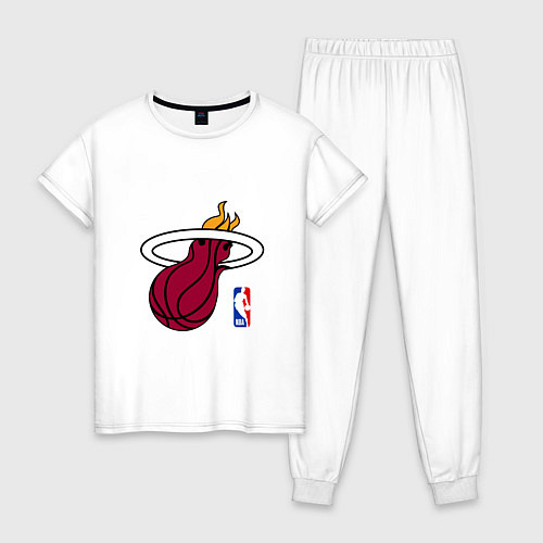 Женская пижама Майами Хит - команда НБА / Белый – фото 1